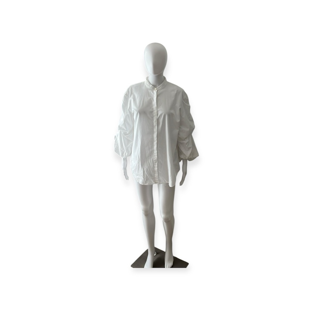 Lauren Ralph Lauren White Hidden Placket  Blouse Size L